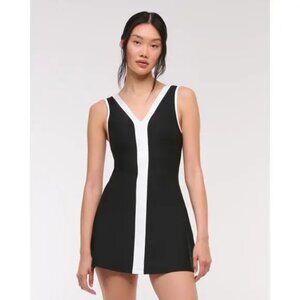 Abercrombie Sculpt Lux V-Neck Active Romper NWT